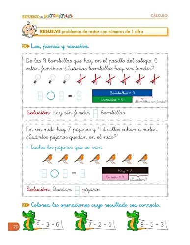 Matemáticas Comprensivas: Cálculo 1 | Cuadernos de refuerzo de Matemáticas 1º Educación Primaria (Matemáticas Comprensivas Cuadernos de refuerzo)