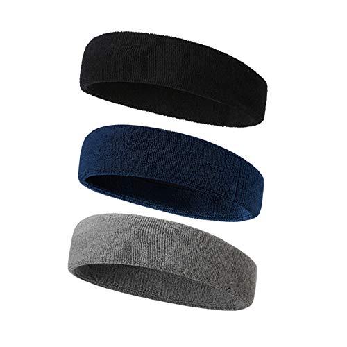 Material Transpirable para Deportes Diadema antitranspirante algodón Diadema Fitness y Equipo de Yoga Precio Mancuernas 3 Kg (A, One Size)