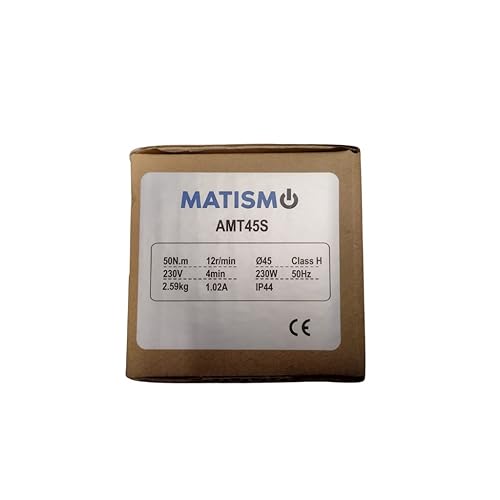 MATISMO Motor persiana AMT45S - 50 Nm - Hasta 100 Kg - Para eje de 60mm octogonal