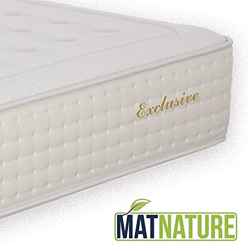 Matnature | Exclusive | Colchón 1200 Muelles Ensacados | Altura 32 cm | Viscosoft Indeformable y Reversible | Firmeza y Adaptabilidad Premium | Tejido Antideslizante (80 x 190 cm)