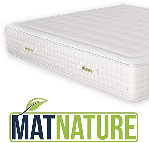 Matnature | Exclusive | Colchón 1200 Muelles Ensacados | Altura 32 cm | Viscosoft Indeformable y Reversible | Firmeza y Adaptabilidad Premium | Tejido Antideslizante (80 x 190 cm)