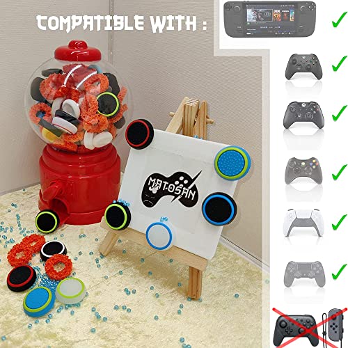 MatoSan® 20 de Colores Cubiertas de Agarre para el Mando de Xbox One Serie X S Controller Thumpstick Mando PS5 PS4 Sticks Joystick Accesorios de Protección para Mando de Playstation 5 Playstation 4