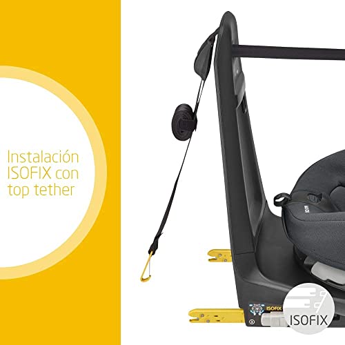 Maxi-Cosi Axissfix Silla de coche giratoria 360° isofix, silla auto reclinable y contramarcha para bebés 4 meses - 4 años, 61-105 cm, i-Size, Authentic Graphite