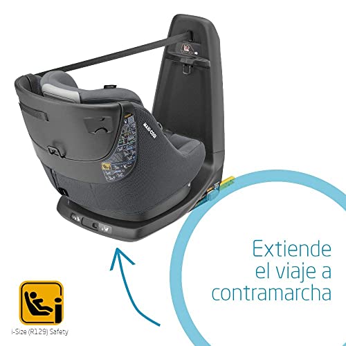 Maxi-Cosi Axissfix Silla de coche giratoria 360° isofix, silla auto reclinable y contramarcha para bebés 4 meses - 4 años, 61-105 cm, i-Size, Authentic Graphite