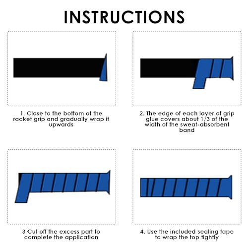 MAXQUU 8 unidades de cinta de agarre de tenis, antideslizante, banda de agarre transpirable con agujeros, cinta de agarre para raqueta de bádminton, cinta para raqueta de squash (negro)