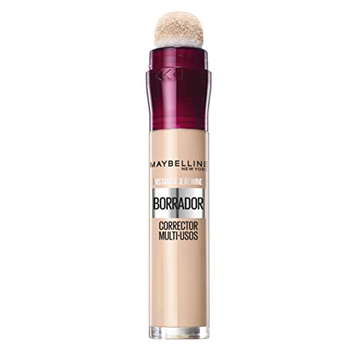 Maybelline New York, Borrador Corrector Hidratante Multiusos, Tono 01 Light, 6mL