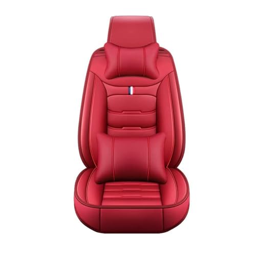 MAYNUO Funda Asiento Coche, para Sprinters 2018 2019 Juegos De Cubreasientos Cuero Impermeables Protector de Asiento Interior Accesorios,Red-Luxury