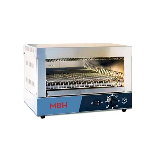 MBH - Tostadora profesional INOX eléctrica para HOSTELERÍA. Tostador de pan industrial 1 piso para bar y restaurante.