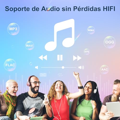 MECHEN Reproductor MP3 WIFI con Bluetooth, 4" Pantalla Táctil Android 9.0 Reproductor MP4 de 8 Núcleos, Soporte Spotify Audible Amazon Music Deezer Google Play Video APP Descargable