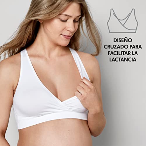 Medela Keep Cool Sleep Bra Sujetador de maternidad y lactancia sin costuras con una zona de transpiración que cubre toda la espalda y tejido suave al tacto