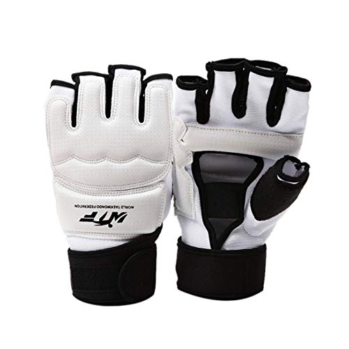 Media Finger Taekwondo Capacitación Martial Arts Boxeo Scarring Punch Bag Mitts MMA Luchando Karate Fighting Gear Gear Gear PU Cuero Muñeca Envolturas Guantes para Hombres Mujeres Niño