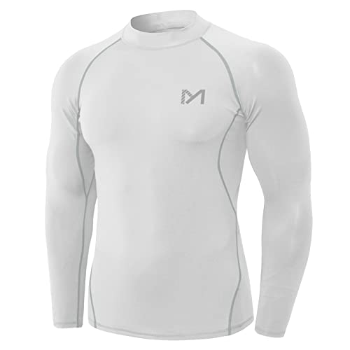 MEETYOO Camiseta Compression Hombre, Hombre Ropa deportiva Manga Larga Base Layers para Running Gym Ciclismo