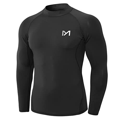 MEETYOO Camiseta Compression Hombre, Hombre Ropa deportiva Manga Larga Base Layers para Running Gym Ciclismo