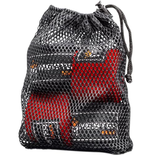 Meister Elite - Vendas de Mano para Adultos de 180 Pulgadas para Artes Marciales Mixtas y Boxeo, Paquete de 2 Pares con Bolsa de Malla, Color Negro/Rojo Sangre