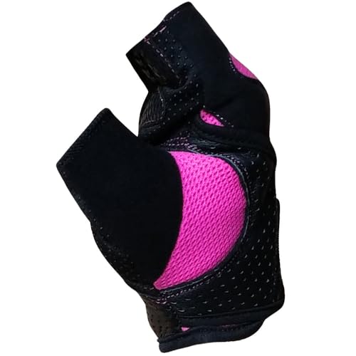 Meister - Guantes de levantamiento de pesas para mujer, con piel lavable Amara, color rosa, talla XS