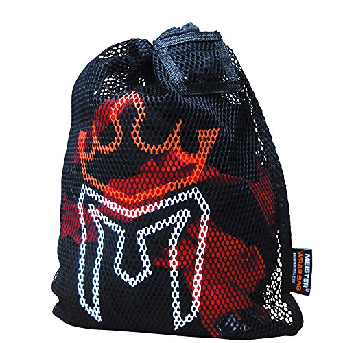 Meister Wrap - Bolsa para Lavado de Artes Marciales Mixtas y Boxeo, Malla con cordón Grande, Color Negro