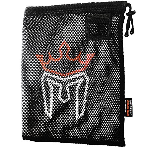 Meister Wrap - Bolsa para Lavado de Artes Marciales Mixtas y Boxeo, Malla con cordón Grande, Color Negro