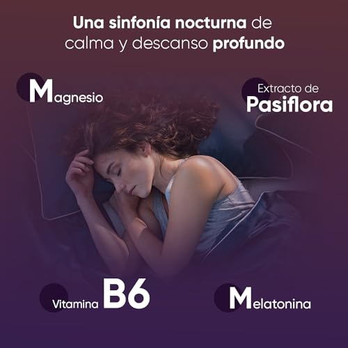 Melatonina Pura 1,9 mg Complex con Magnesio y Pasiflora - 400 Comprimidos | Más de 1 Año de Suministro | Inductor del Sueño Natural con Vitamina B6 de Liberación Prolongada - Sin Gluten, Apto Veganos