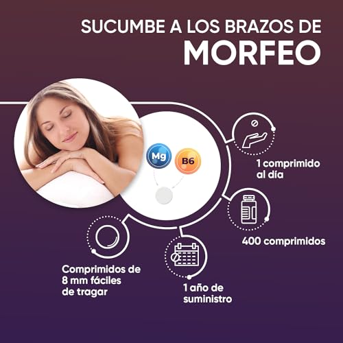 Melatonina Pura 1,9 mg Complex con Magnesio y Pasiflora - 400 Comprimidos | Más de 1 Año de Suministro | Inductor del Sueño Natural con Vitamina B6 de Liberación Prolongada - Sin Gluten, Apto Veganos