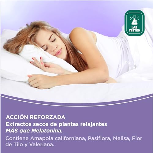 Melatonina Pura | 60UD | 2 Meses | Pastillas para dormir | Rápida conciliación del sueño | Melatonina sueño | Enriquecido con Pasiflora + Tila + Valeriana