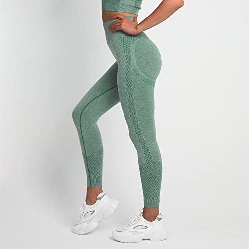 Merlvida Cintura Alta Leggins Deportivos Mujer Push Up Elástico Leggings Mujer Sin Costuras Mallas Deporte Mujer Slim Mayas Deportivas Control de Barriga Ropa Deportiva Pantalones Mujer Yoga Fitness