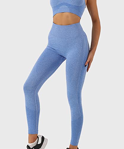 Merlvida Cintura Alta Leggins Deportivos Mujer Push Up Elástico Leggings Mujer Sin Costuras Mallas Deporte Mujer Slim Mayas Deportivas Control de Barriga Ropa Deportiva Pantalones Mujer Yoga Fitness