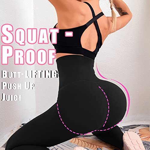 Merlvida Cintura Alta Leggins Mujer Push Up, Mallas Deporte Mujer con Cintura Ajustable, Leggins Deportivos Mujer Controlar Abdomen, Leggings Yoga/Ropa Deportiva Mujer Elásticos y Transpirables