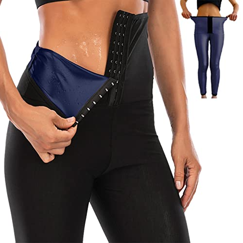 Merlvida Pantalones Sauna Adelgazantes Mujer Nanotecnología Leggins Reductores Mujer Push Up Pantalón de Sudoración Adelgazar Mallas Deporte Cintura Alta Mayas Deportivas Mujer Para Gym Fitness Yoga