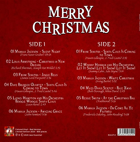 Merry Christmas Vinilo de color - Versión Roja (LP Remasterizado) Louis Armstrong, Mahalia Jackson, Frank Sinatra, Miles Davis Sextet