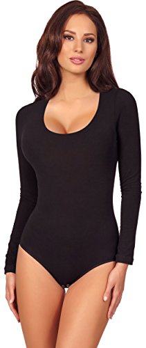 Merry Style Body Mangas Largas Lencería Sexy Ropa Interior Mujer BD900 (Negro, M)