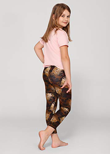 Merry Style Leggins Mallas Pantalones 3/4 Ropa Deportiva Niña MS10-405(Leopardo,140)