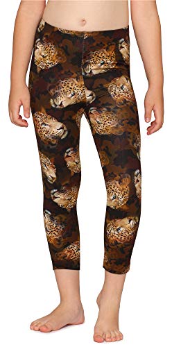 Merry Style Leggins Mallas Pantalones 3/4 Ropa Deportiva Niña MS10-405(Leopardo,140)