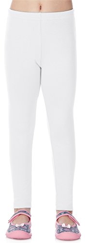 Merry Style Leggins Mallas Pantalones Largos Ropa Deportiva Niña MS10-130 (Blanco, 158 cm)