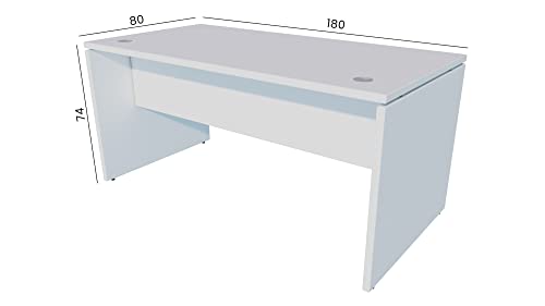 Mesa de Oficina. Euro 2000. Color Blanco. 180x80 cm