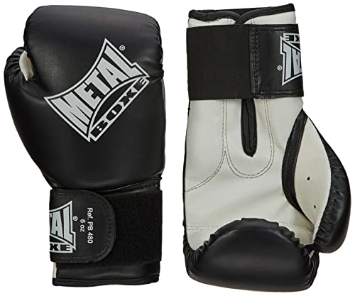 Metal Boxe Guantes De Iniciación Boxeo, Unisex, Negro, 06oz