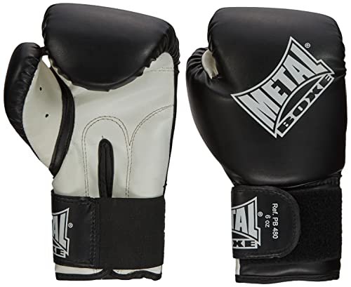 Metal Boxe Guantes De Iniciación Boxeo, Unisex, Negro, 06oz