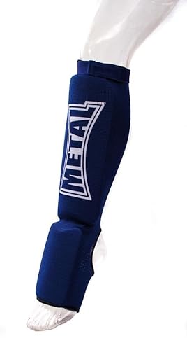 METAL BOXE MB153 - Espinilleras de Artes Marciales, Color Azul, Talla 2XS