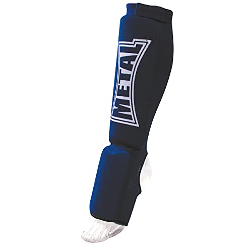 Metal Boxe MB153 - Espinilleras de boxeo, color azul, talla S