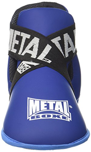 METAL BOXE MB165 - Protecciones de pie para Artes Marciales, Color Azul, Talla S