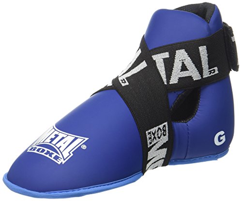 METAL BOXE MB165 - Protecciones de pie para Artes Marciales, Color Azul, Talla S