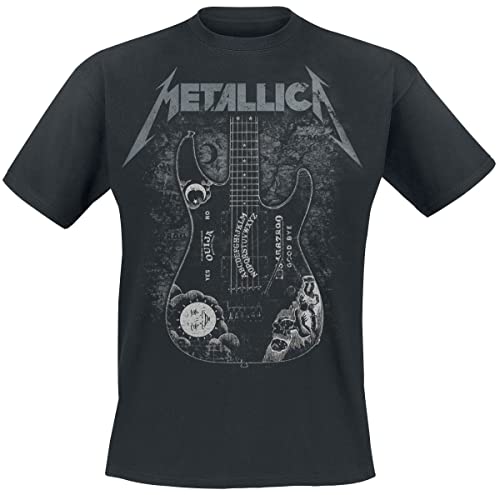 Metallica Hammett Ouija Guitar Hombre Camiseta Negro L, 100% algodón, Regular