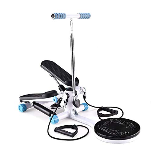 MG REAL Pareja Stepper Inicio Pérdida de Peso Silent In-Sitio Montañismo Pedal Máquina Deportes Fitness Equipo Pequeño Stovepipe Machine Stepper + Cintura Twister,Azul