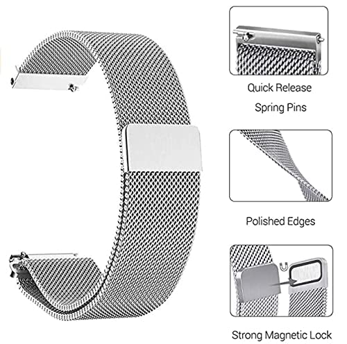 Mi-Case Correa milanesa de Metal magnética Compatible con Xiaomi Mi Watch Lite/Redmi Watch, Correas de Malla de Acero Inoxidable magnéticas de Repuesto para Xiaomi Mi Watch Lite/Redmi Watch-Oro rosa