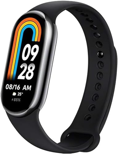 Mi Smart Band 8 - Pulsera de Actividad, Pantalla AMOLED, Monitorización de Frecuencia Cardíaca, 190 MAh, 150+ Modos Deportivos, hasta 16 Días de Autonomía, Negro