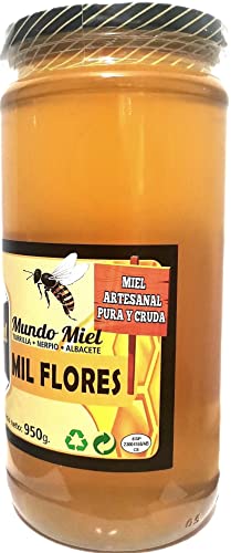 Miel Pura de Abeja. Cruda, natural y Artesanal. MIL FLORES - COSECHA AGOSTO 23. Origen ESPAÑA. Directa del Apicultor. Nerpio, Sierra del Segura - 100% NATURAL. 950gr