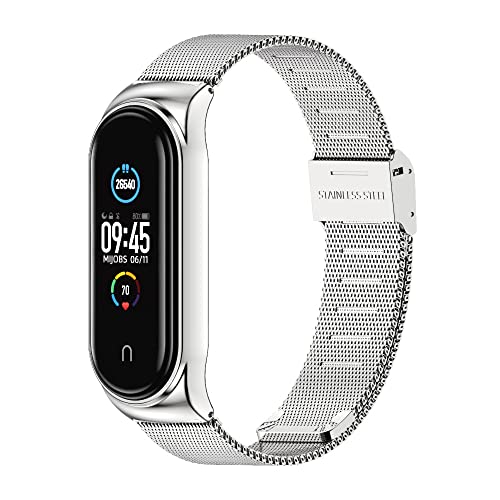 MIJOBS Correa para Xiaomi Mi Band 7 Mi Band 6 Mi Band 5 Correa de reemplazo transpirable para Banda 4 / Mi Band 3 Smart Band Correa de reloj Pulsera para mujeres Hombres