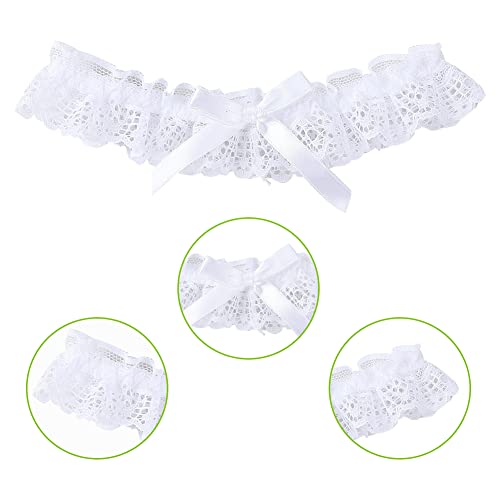 Mikiuly Liga de Novia, Liga Nupcial Elástica, Ligueros de Encaje para Novia, Garter Boda- Novias Accesorios- Regalo Dama de Honor, Bachelor Party