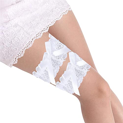 Mikiuly Liga de Novia, Liga Nupcial Elástica, Ligueros de Encaje para Novia, Garter Boda- Novias Accesorios- Regalo Dama de Honor, Bachelor Party