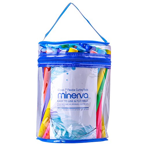 Minerva 42 Piezas de Rulos para el Pelo, Conjunto de Rodillos para el Caballo, Bigudíes Flexible, Productos de Peluquería Rizador para Pelo Largo, Mediano y Corto