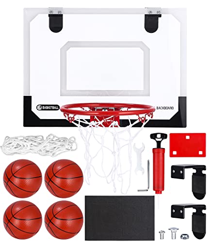 Mini Canasta Baloncesto Interior para Niños y Adultos,30 * 40CM Canasta Aro Baloncesto Muro Montado para Dormitorio, Hogar y Oficina, Infantil Juguetes Set de Regalos de Baloncesto para Niños Niñas